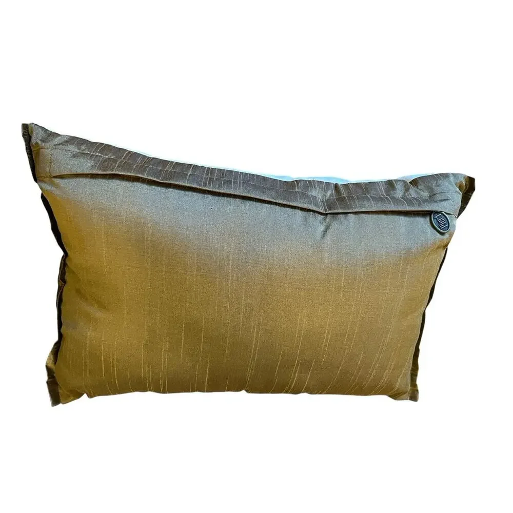 Pier One 1 Imports Pine Fir Trees Christmas Embriodered Pillow 15”x21”